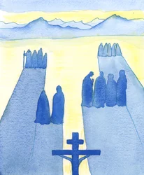 Kristus viděl z kříže dav přihlížejících: zmatené, zvědavé, nepřátelské a soucitné, 2003 (bez papíru)