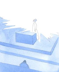 Kristus ke mně promluvil ze svatyně, kde byl přítomen ve svatostánku, 2004 (akvarel na papíře)