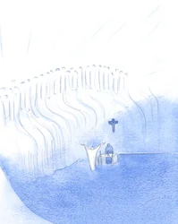 Z našeho středu se při mši svaté Kristus sjednocuje se svým Otcem v nebi a také zdraví své Svaté v nebi., 2001 (bez papíru)