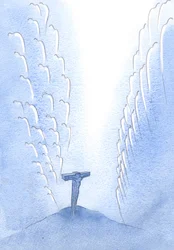 Jak se andělé, tisíce z nich, otřásli hrůzou, když samotný Syn Boží zemřel na Kalvárii, ve své kapitulaci a nekonečné chvále Otce., 2001 (bez papíru)