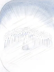 Viděl jsem, jak se svatí tlačili, jak to bylo, o výsadu pomáhat nám, s Pannou Marií v jejich středu, 2000 (bez papíru na papíře)