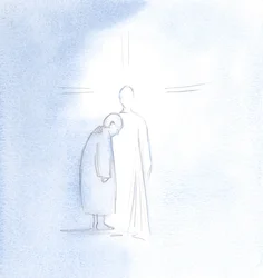 Viděl jsem duši této ženy, která zemřela, jak stojí vedle Krista, radostná a v pokoji, po skončení očisty očistce, 2000 (bez papíru)
