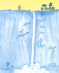 Ve své neměnné vůli je Bůh jako věčný a stálý sestup obrovského lesního vodopádu, 2003 (bez papíru na papíře)