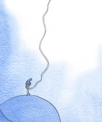 Je to, jako když se přimlouváme za někoho v nouzi, Kristus spouští lano z nebe, aby vytáhl ochotnou duši vysoko, 2003 (bez papíru)