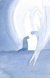 Ježíš přišel do mé duše se svou svatou Matkou při svatém přijímání, neviditelný, a můj anděl se připojil ke chvále Otce, 2000 (bez papíru na papíře)