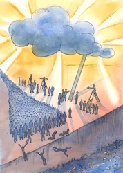 Lidé jdou vstříc smrti a možná Peklu, 2004 (bez papíru)