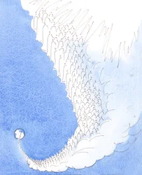 Svatí v nebi si uvědomují problém hříchu, 2005 (akvarel na papíře)