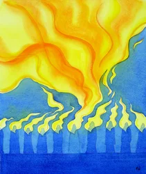 Sestoupení Ducha svatého na apoštoly a Marii o Letnicích, 2001 (bez papíru)