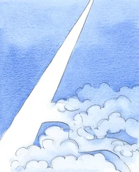 Dokud nenajdeme úzkou Cestu, která vede přímo do Nebe, je to, jako bychom bloudili po neznámé cestě, v zatažené oblasti, ve tmě, 2003 (bez papíru na papíře)