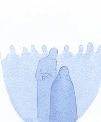 Když bylo dítě Ježíš nalezeno v chrámu, naklonil se dopředu a tiše vysvětlil své svaté Matce (s nekonečnou laskavostí), že jeho dílo již začalo., 2001 (bez papíru)