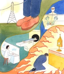 Kdykoli víme, že máme co do činění se silnou látkou, moudře změníme své chování, 2005 (akvarel na papíře)