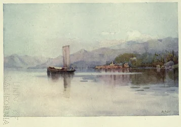 Bellagio, Lago di Como, Ilustrace z „Italských jezer“ od Richarda Bagota