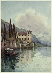 Gravedone, Lago di Como, Ilustrace z „Italských jezer“ od Richarda Bagota