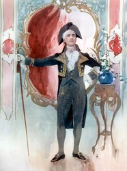 Charles Hayden Coffin ve venkovské dívce, c1902.