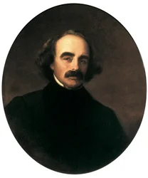 Portrét amerického spisovatele Nathaniela Hawthorna (1804-1864) Obraz Emanuela Gottlieba Leutzeho (1816-1868)