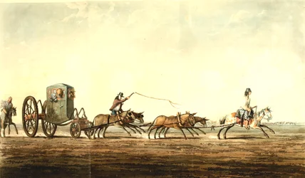 Poštovní vůz, provincie Buenos Aires, cca 1818