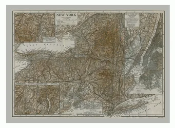 Mapa New Yorku, c1900.