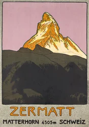 Plakátová reklama Zermatt, Švýcarsko
