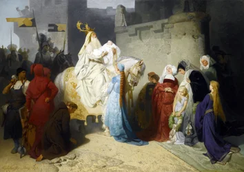 Merlin představuje budoucího krále Artuše - Merlin představuje budoucího krále Artuše Emil Johann Lauffer (1837-1909)