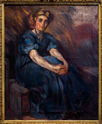 Portrét sedící Stephanie Van Parysové, kolem roku 1905 (olej na plátně)
