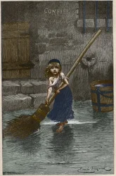 Cosette, ilustrace z „Bídníků“ od Victora Huga