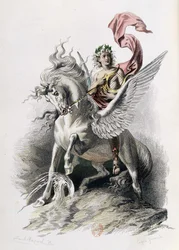Poetické umění v uměleckých dílech Nicolase Boileaua. Ilustrace E. Bayard. Paříž 1873, Laplace Sanchez a Cie éditeurs (rytina)