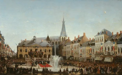 Slavnostní uvedení vody z Lys do provozu v Tourcoingu v roce 1863, 1864