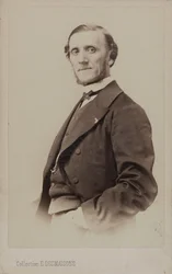 Portrét pianisty a skladatele Jean-Henri Ravina 1818-1906.