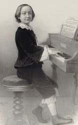 Portrét houslisty a skladatele Henriho Kettena 1848-1883.