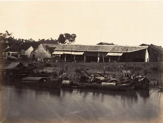 Pohled na čínské město Cholen List č. 2, Saigon, Cochinchina, 1866.