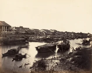 Pohled na čínské město Cholen list č. 5, Saigon, Cochinchina, 1866.