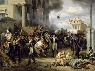 Brána v Clichy během obrany Paříže, 30. března 1814, 1820