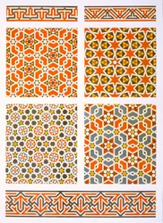 Káhira: Geometrická nástěnná výzdoba, 15. a 16. století (tisk)