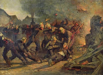 Smrt podplukovníka Froidevauxe (1850-87) z pařížského hasičského sboru, 1887