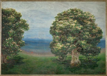 Grosses Landschaftsbild - Velká krajinomalba (olej na plátně)