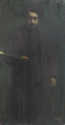 Autoportrét, Emilio Rizzi (olej na plátně)