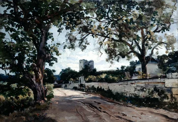 Cesta na Mauvieres ve večerních hodinách, 1884.