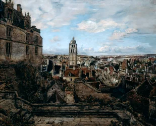 Pohled z terasy hradu Loches, 1884