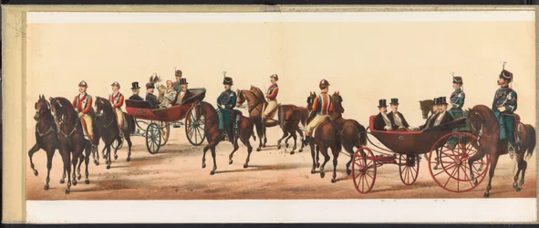 Přehlídka v Haarlemu, 1872 (deska 8) Procesí konané v Haarlemu 1. dubna 1872. (název série na předmětu)