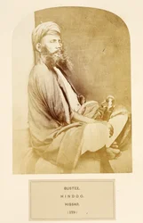 Bustee, Hind, Hissar, z The People of India, J. Forbes Watson, publikoval 1868 (tisk alba)