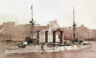 HMS Aboukir, 1902 (sépiový tisk)
