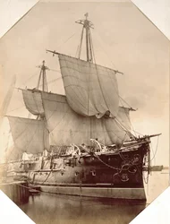 HMS Triumph, 1870 (sépiová fotografie)