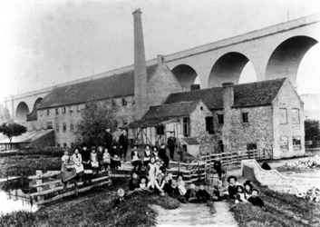 Mlýn a viadukt Hoobrook, Kidderminster,1905
