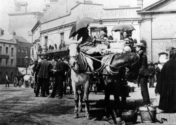 Koňské taxíky, Oxford Street, Kidderminster, 1910