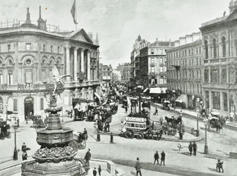 London Pavilion, Piccadilly Circus, Westminster LB: Pohled na východ, 1896