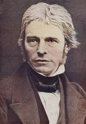 Michael Faraday, anglický fyzik a chemik (barevné foto)