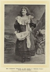 Slečna Georgina Preston, jako Polly Perkins v Robinson Crusoe, Grand Theatre, Islington
