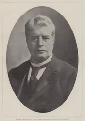 První předseda vlády Australského společenství, ctihodný Edmund Barton, QC