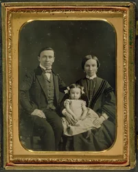 Rodina Hillerových, kolem roku 1850 (daguerrotypie)