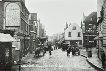 Three Tuns Old Kings Head, Surrey Street, Croydon: celkový pohled, 1885